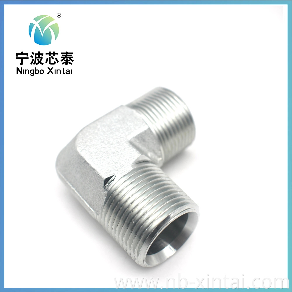 Ningbo Xintai OEM ODM Factory 1cn9 Metric Hydraulic Hose Adapter 90 Degree Hydraulic Elbow Adapter /NPT Thread Fitting Hydraulic Adapter